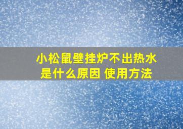 小松鼠壁挂炉不出热水是什么原因 使用方法